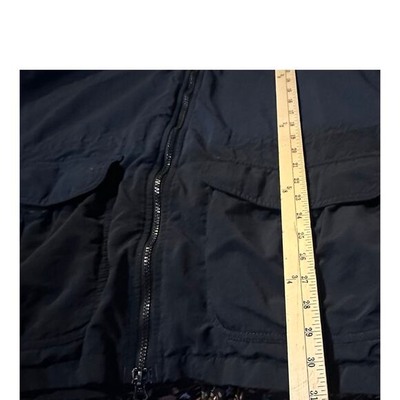 Vintage Eddie Bauer Windfoil Jacket Women’s L Hood Black Fleece Lined USA Zip - Picture 10 of 12